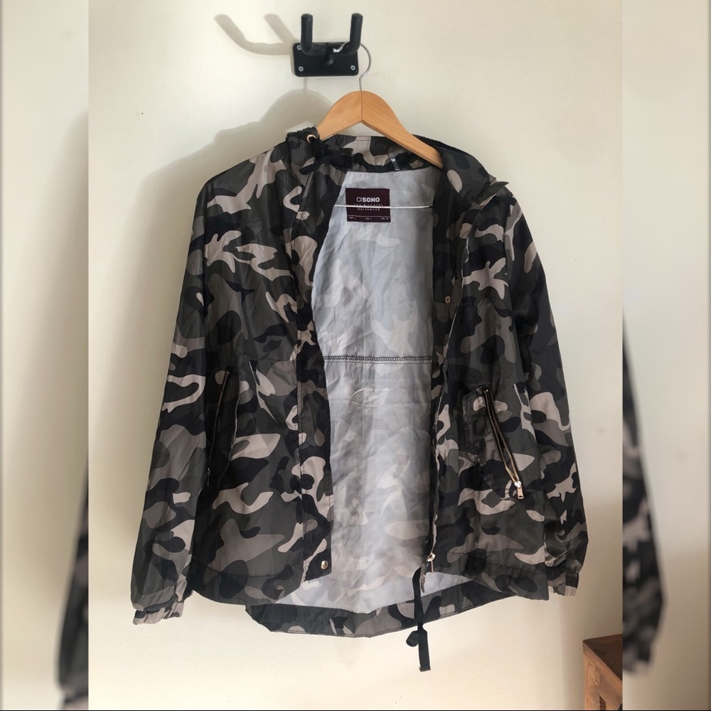 Ci Sono Camo Rain Jacket